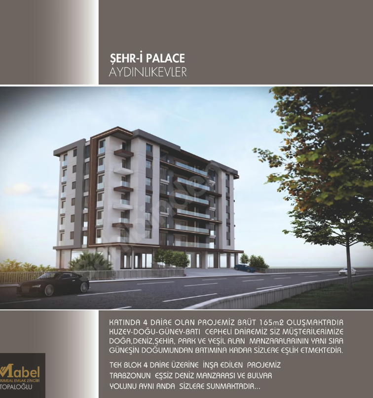 MABEL TOPALOĞLUNDAN KANUNİ BULVAR ÜZERİNDE SATILIK DAİRE